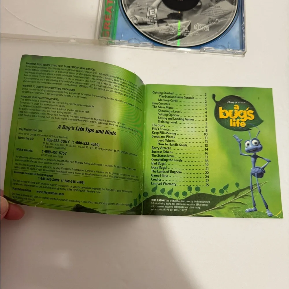 A Bug's Life (Sony PlayStation 1, 1998) PS1 Complete With Manual -
